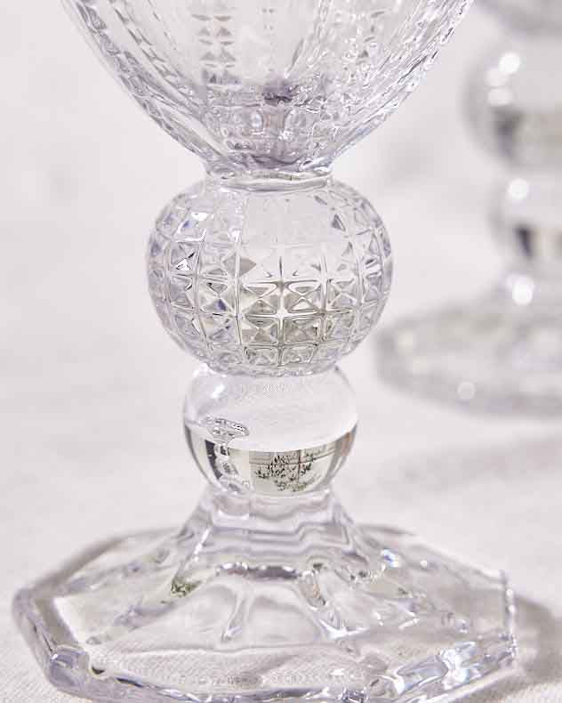 Verre à vin transparent Bella Perle