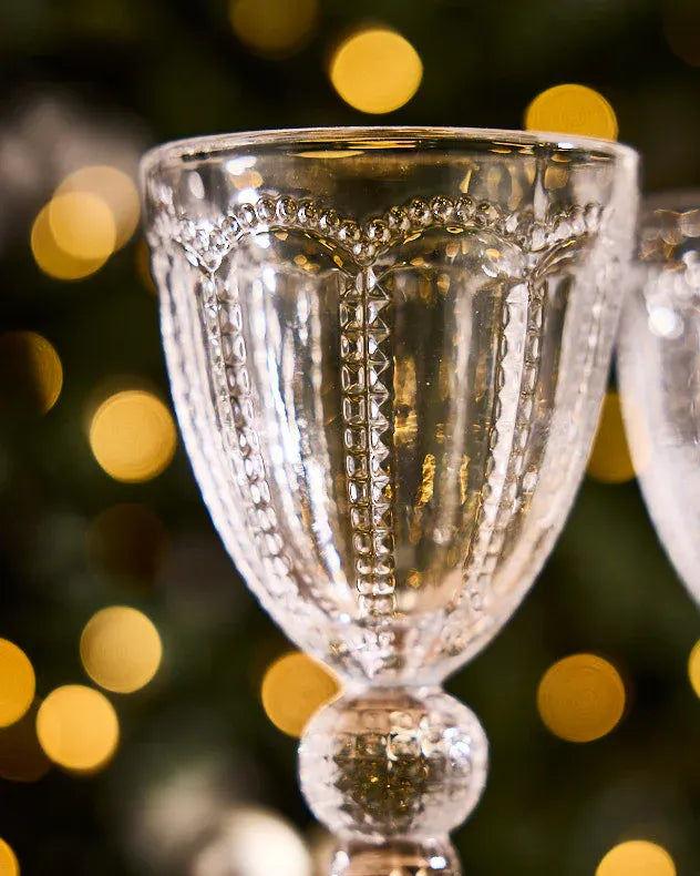 Bella Perle Clear Wine Goblet top view