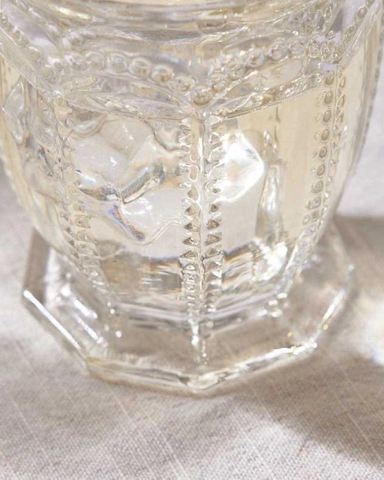 Clear Glass Tumbler closeup
