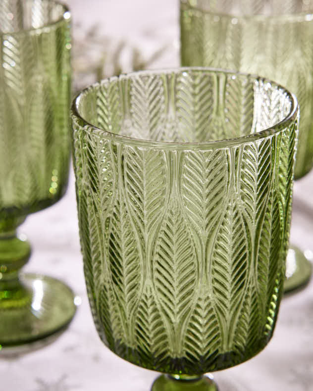 Botanical Green Goblet