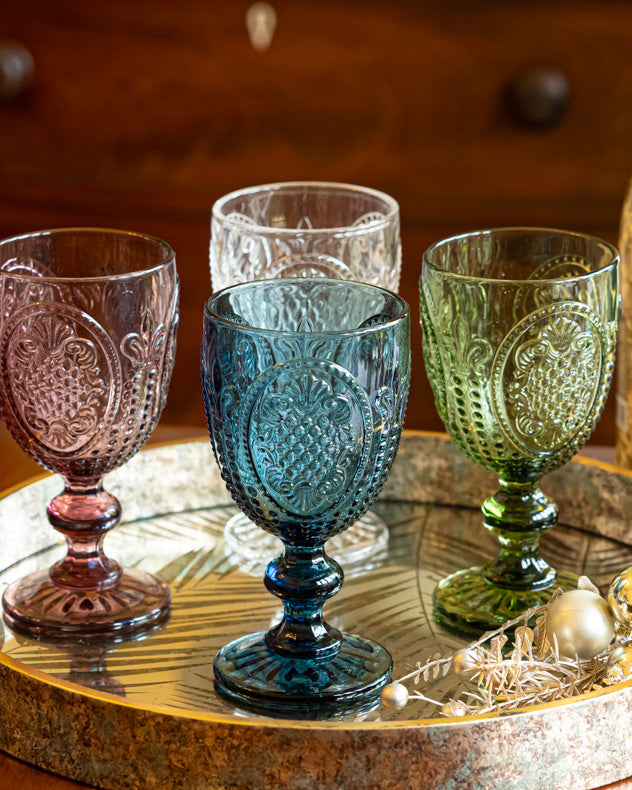 Fleur de Lys Wine Goblet Set