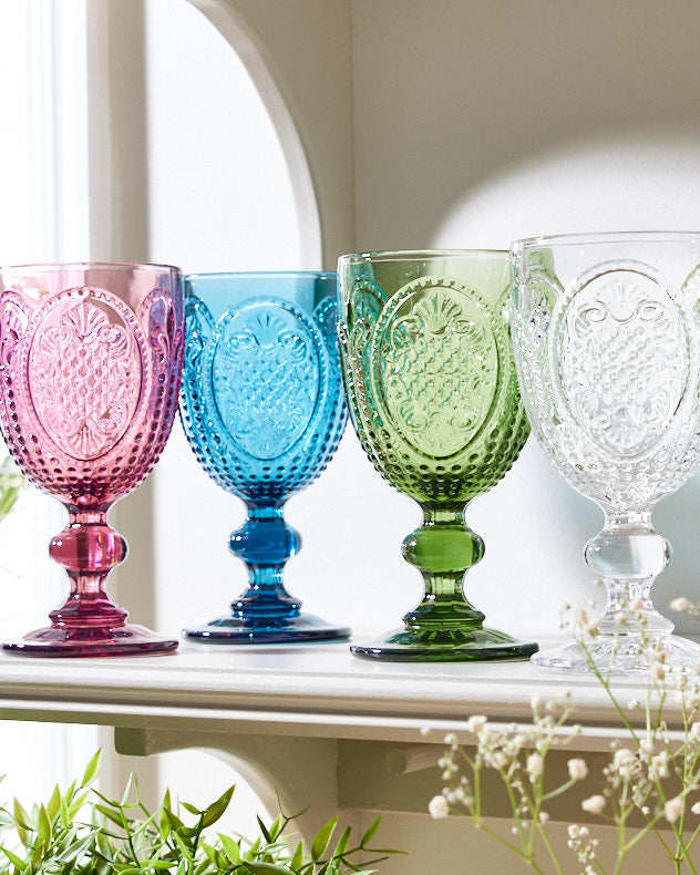 Fleur de Lys Wine Goblet Set