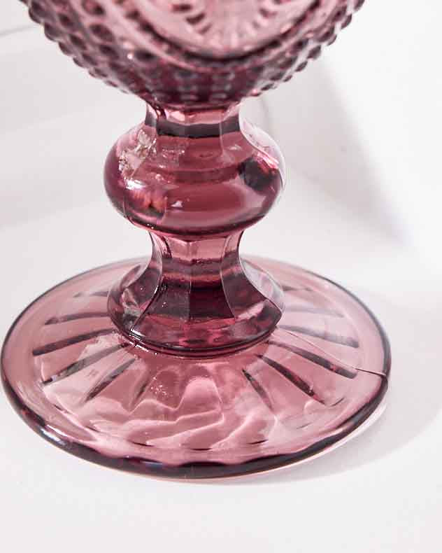 Wine Glasses - Fleur De Lys Pink Wine Goblet