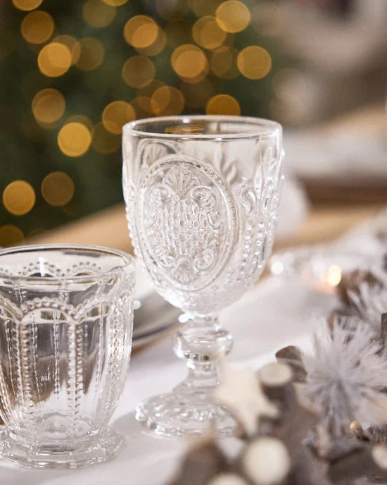 Fleur de Lys Clear Wine Goblet