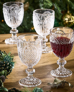 Fleur De Lys Clear Wine Goblet