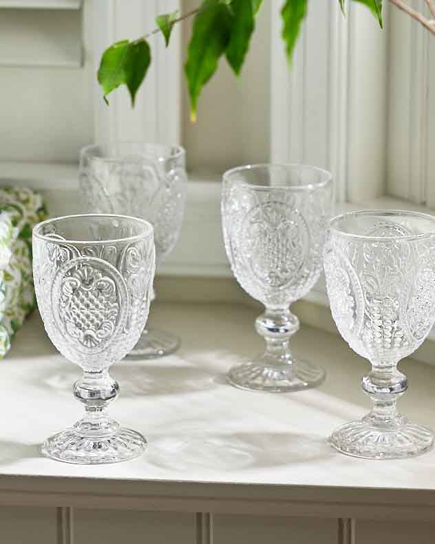 Gobelet à vin transparent Fleur de Lys