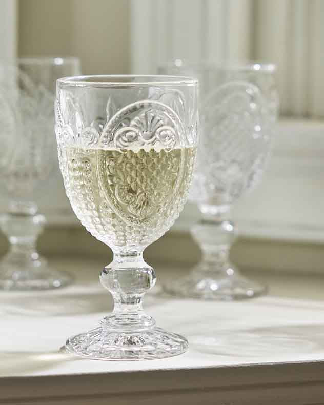 Gobelet à vin transparent Fleur de Lys