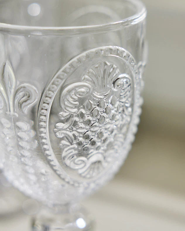 Clear goblet closeup