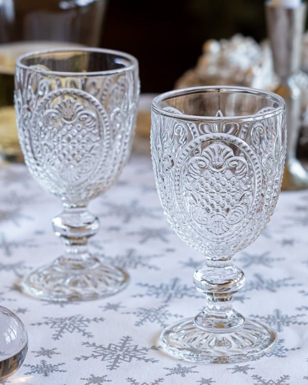 Fleur de Lys Clear Wine Goblet