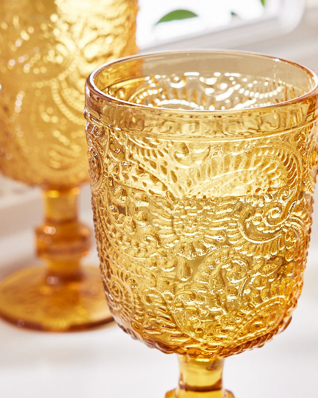 Amber goblets deals