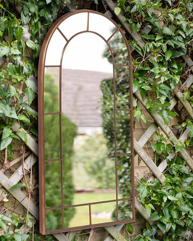 Large Outdoor Arched Window Mirror