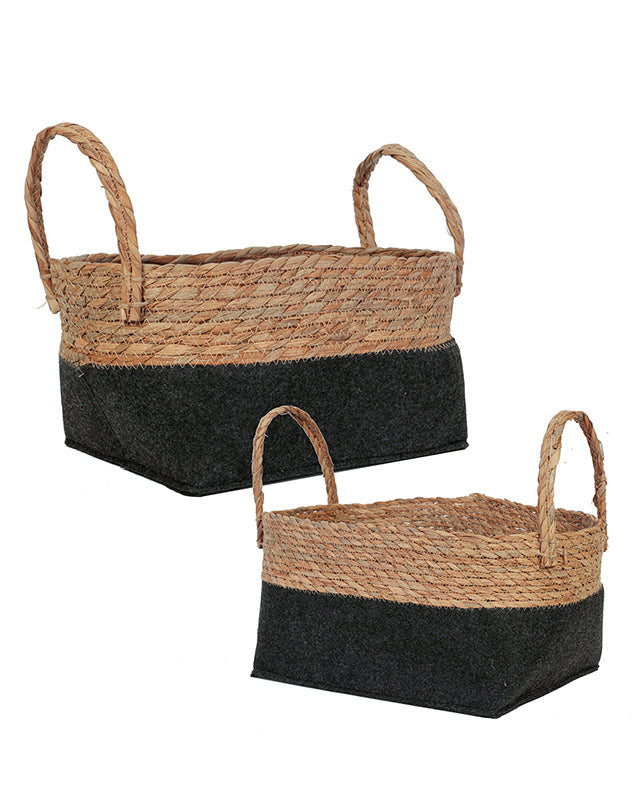 Set of 2 Two Tone Planter Baskets