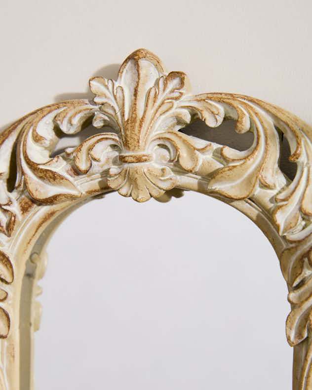 Antique Style Wall Mirror with Sconce