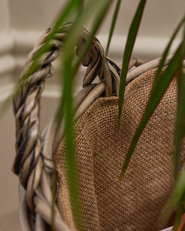 Large Lined Wicker Planter