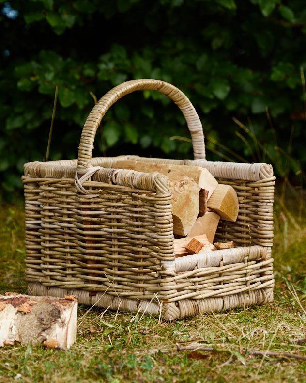 Small Rattan Open Log Basket