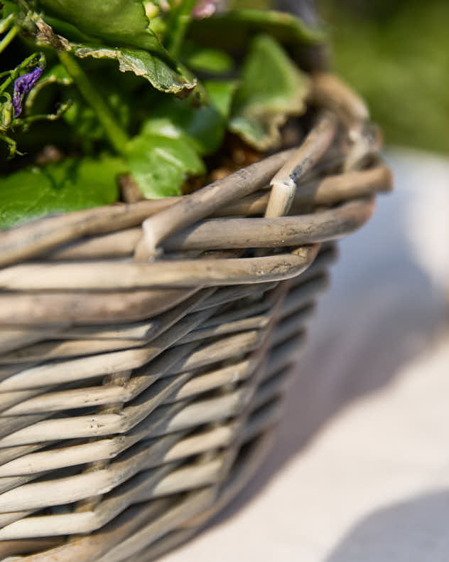 Small Round Wicker Tray Basket