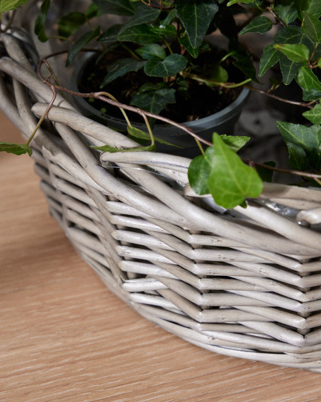 Large Round Wicker Tray Basket