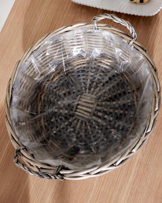 Large Round Wicker Tray Basket
