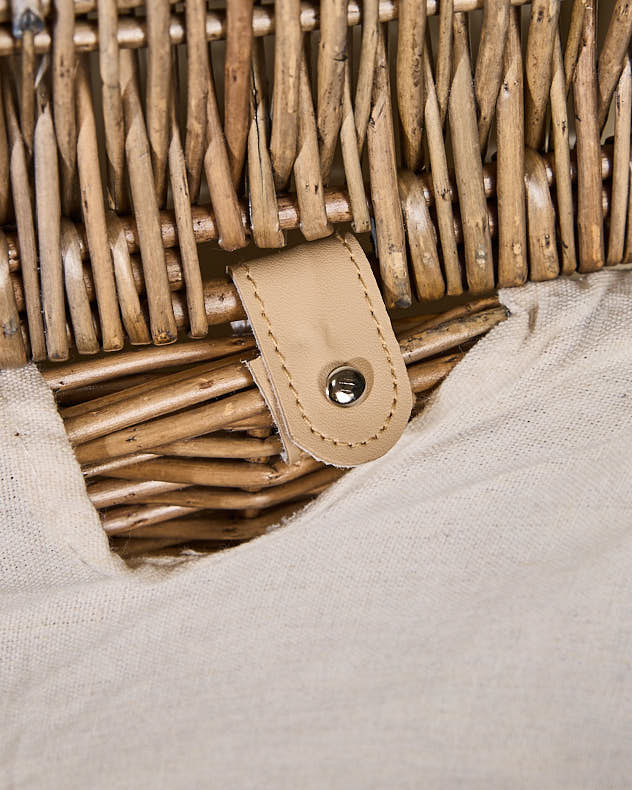 Wicker Laundry Basket with Partition
