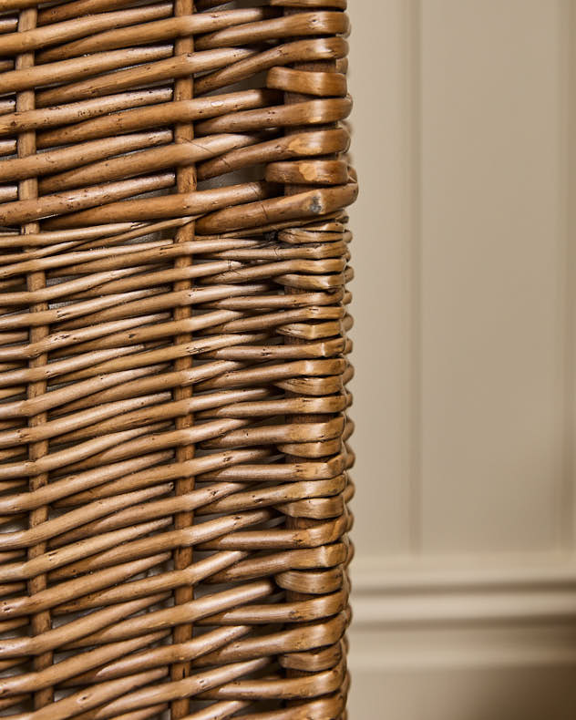 Wicker Laundry Basket with Partition