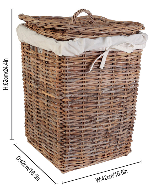 Large laundry shop hamper with lid