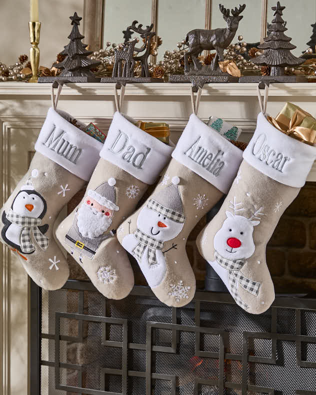 Personalised Grey Stocking Collection
