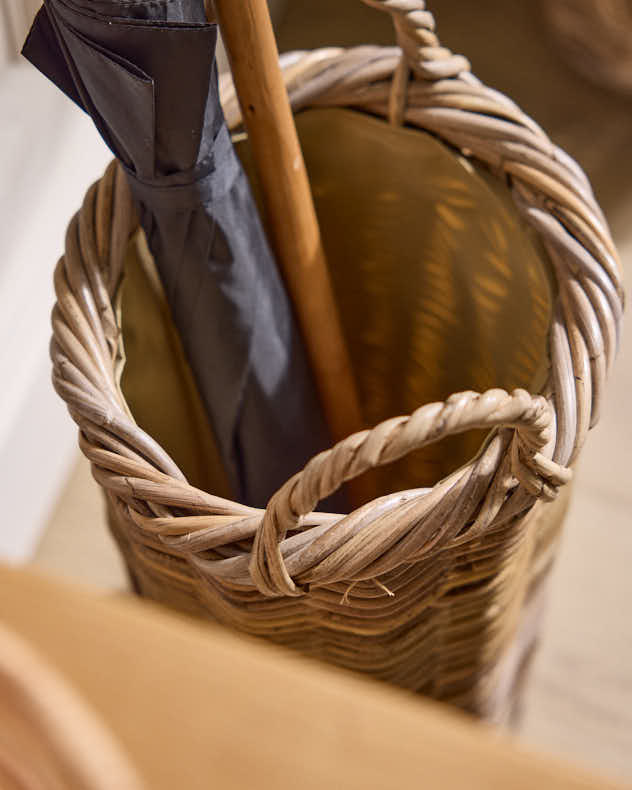 Wicker Umbrella Stand Basket