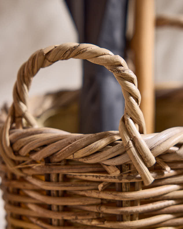 Wicker Umbrella Stand Basket