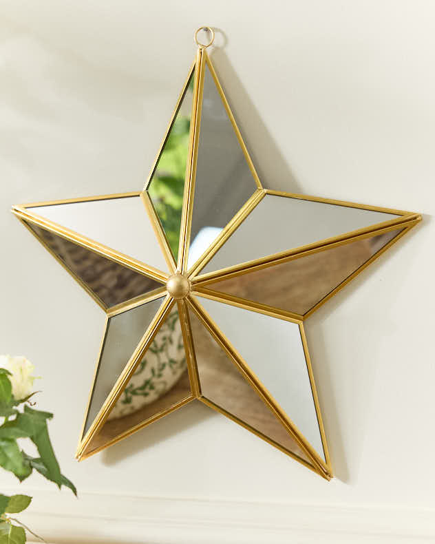 Gold Star Wall Mirror