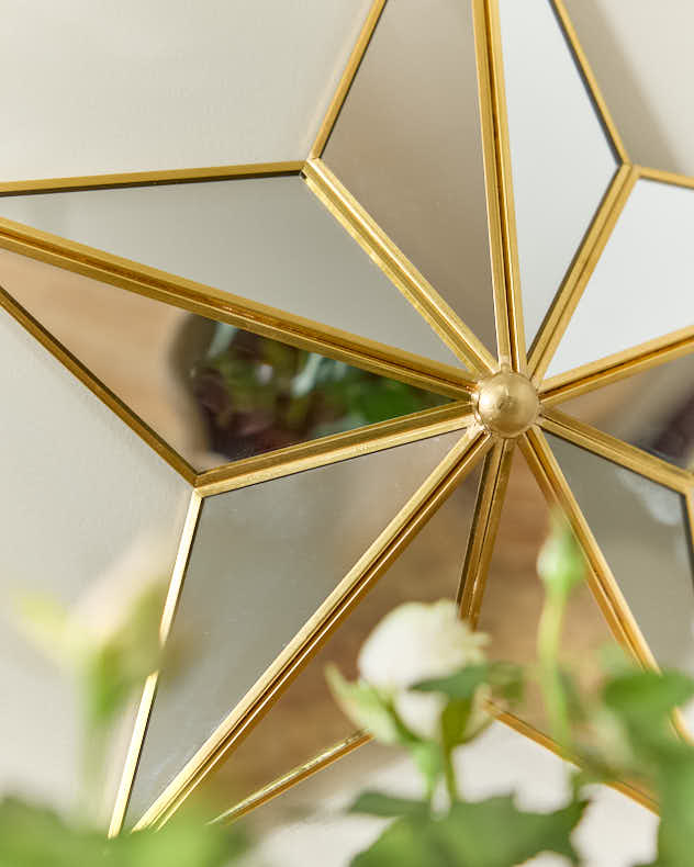 Mirror - Gold Star Wall Mirror 35cm x 34cm