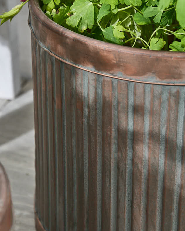 Set of 3 Metal Tub Planters