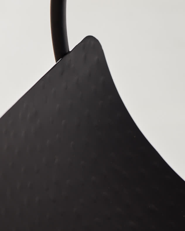 Wooden Handle Black Round Log Holder