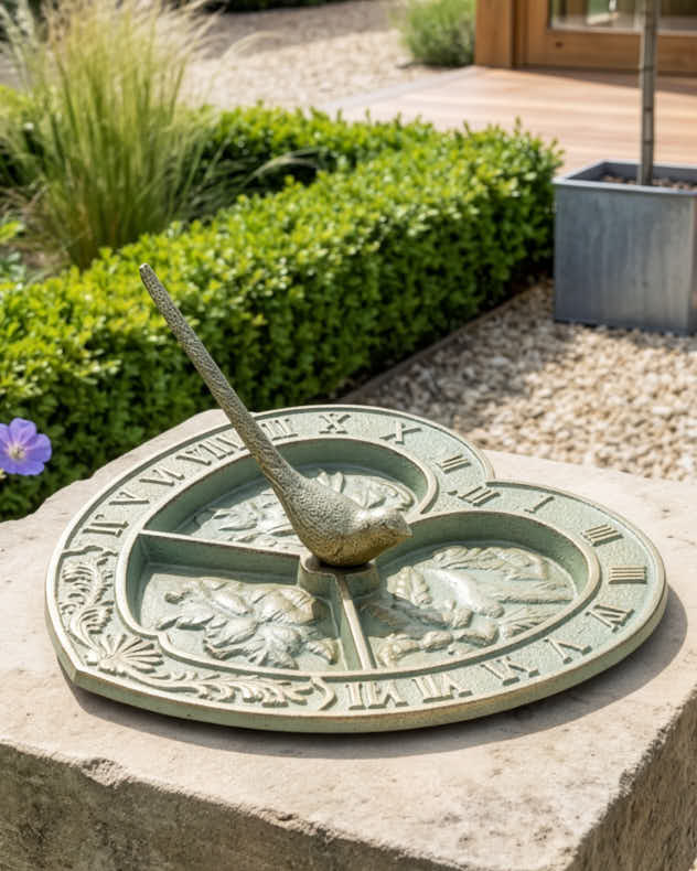 Vintage Heart Garden Sundial
