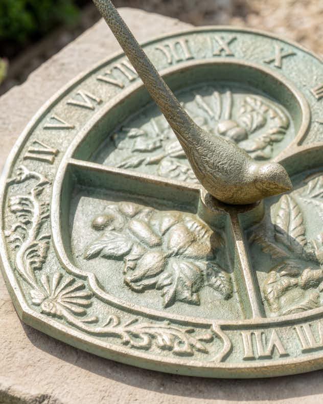 Vintage Heart Garden Sundial