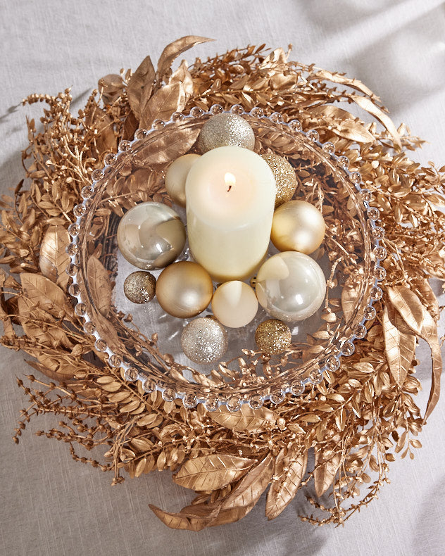 Large Champagne Gold Table Centrepiece