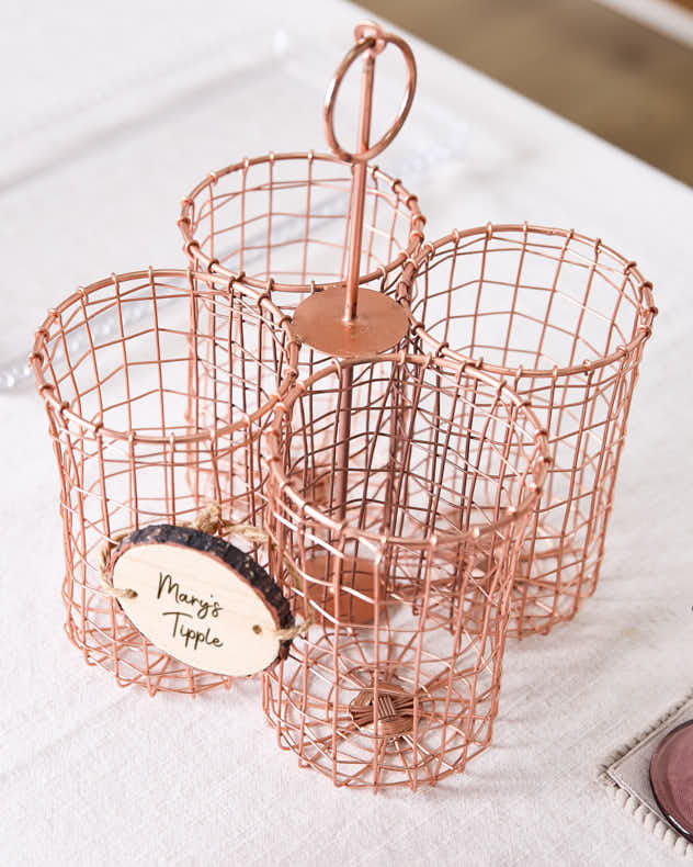 Personalised Copper Wine Bottle Holder Gift Basket