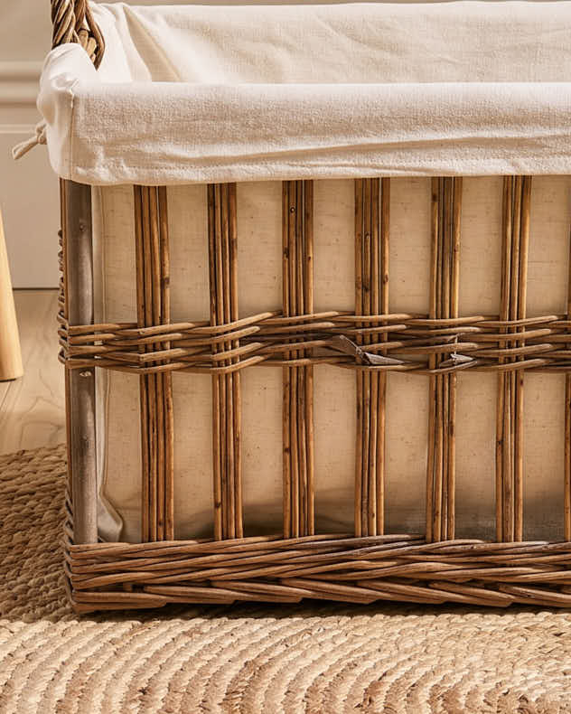 Large Laundry Storage Basket with Lining