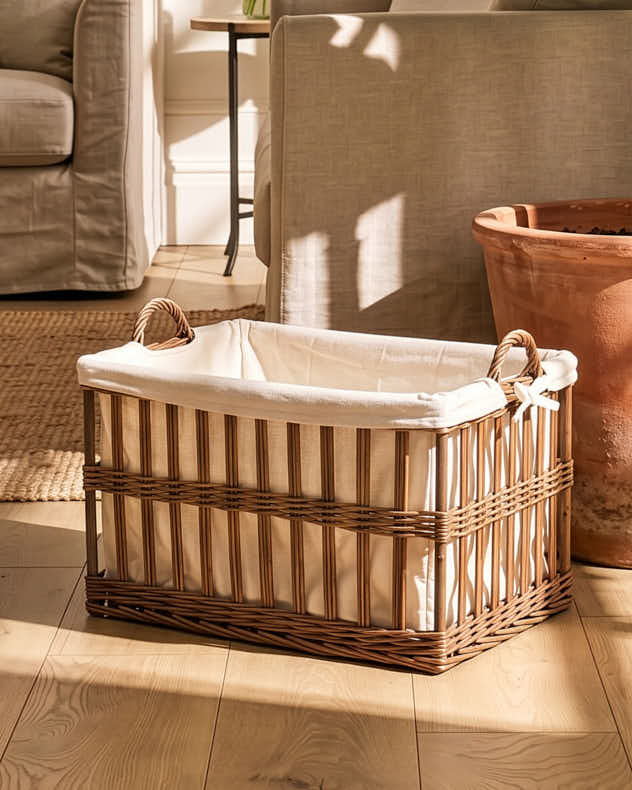 Medium Laundry Storage Basket with Lining