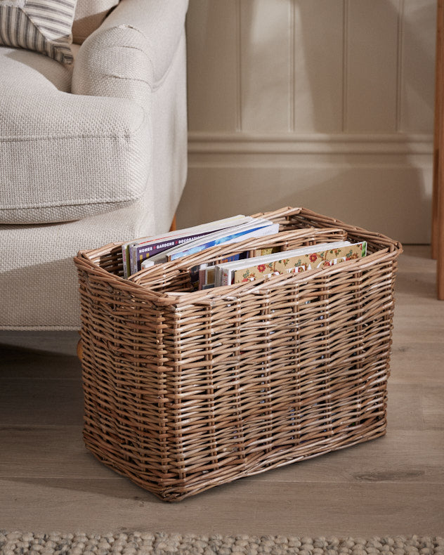 Storage Baskets - Large Wicker Magazine Basket