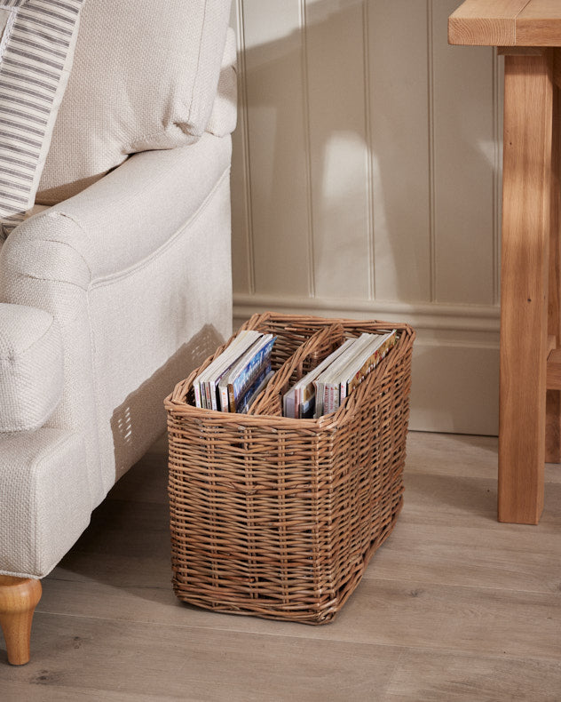 Storage Baskets - Large Wicker Magazine Basket