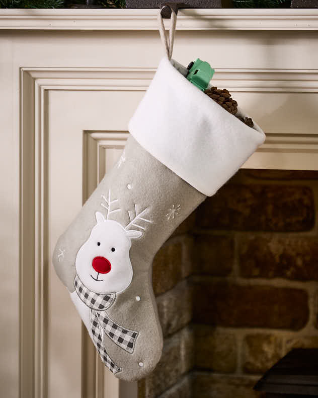 Grey Christmas Stocking Collection