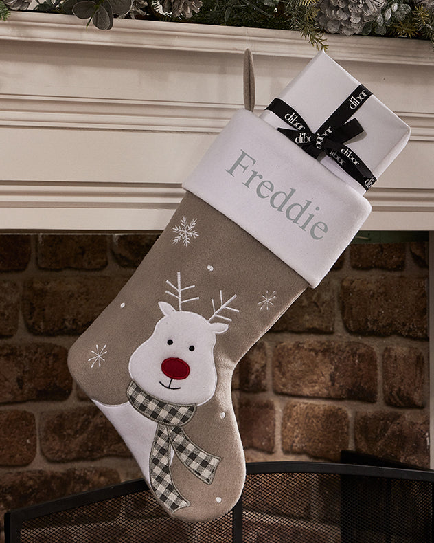 Stockings Santa - Personalised Grey Stocking Collection