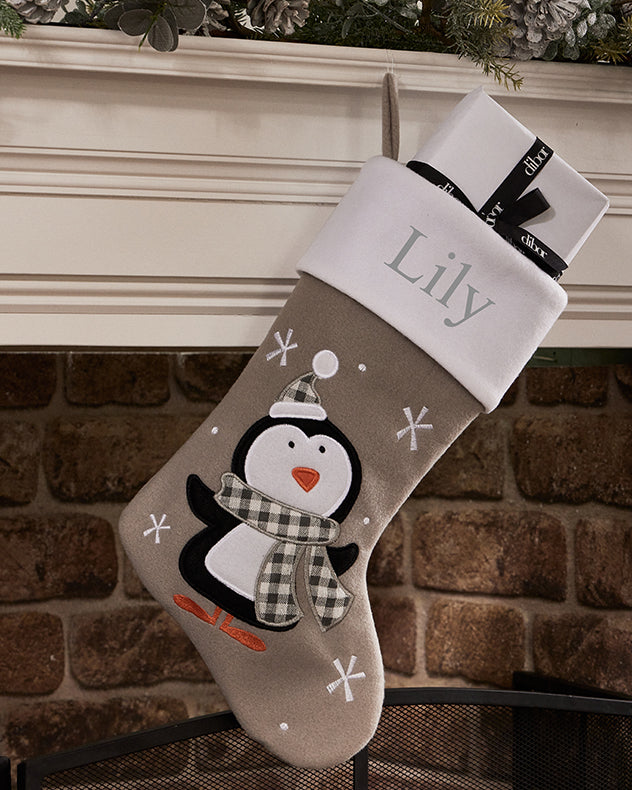 Stockings Snowman - Personalised Grey Stocking Collection