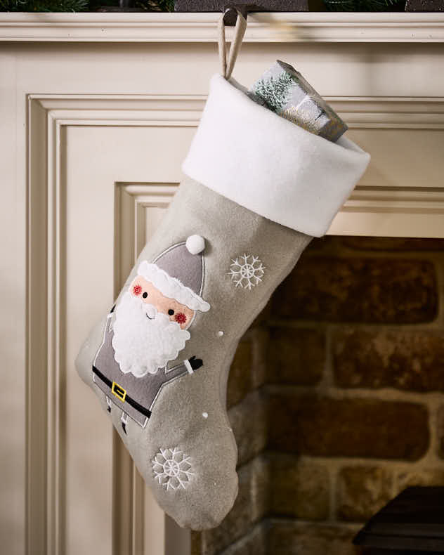 Grey Christmas Stocking Collection