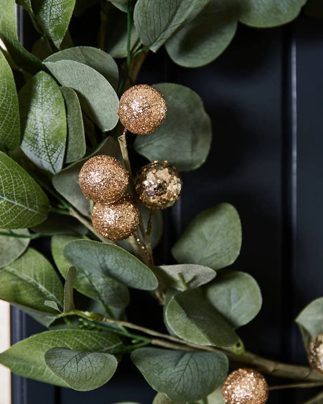 Wreaths - Gold Berry Eucalyptus Wreath