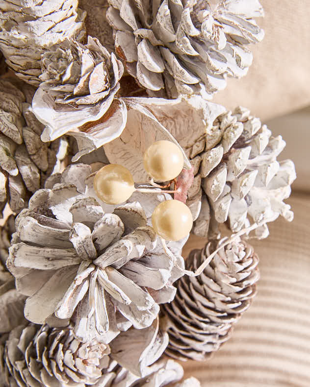 Indoor Polar Wonderland Pinecone Wreath