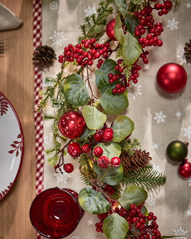 Garlands - Berries & Baubles Pre-Lit Garland 150cm