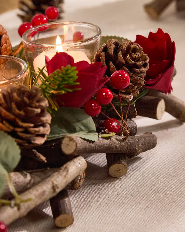 Enchanted Rose Four Tealight Holder