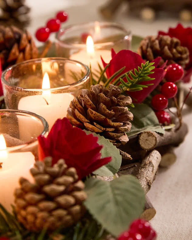 Enchanted Rose Four Tealight Holder