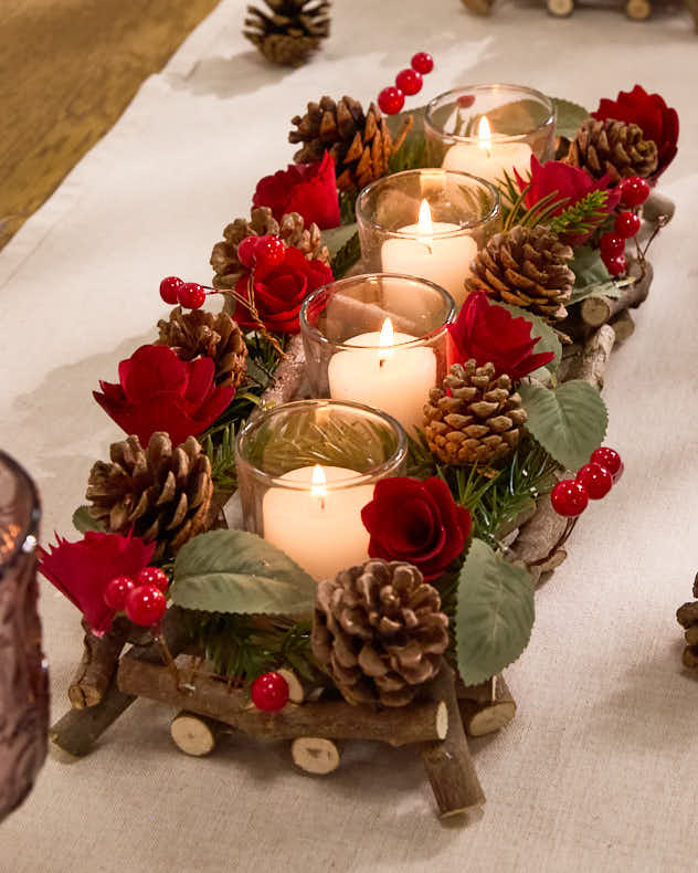 Enchanted Rose Four Tealight Holder
